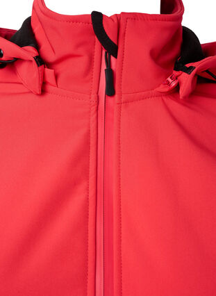 	 Softshell jacket with detachable hood, Poppy Red, Packshot image number 2