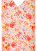 Short sleeved viscose blouse with floral print, Red Orange AOP, Packshot image number 2