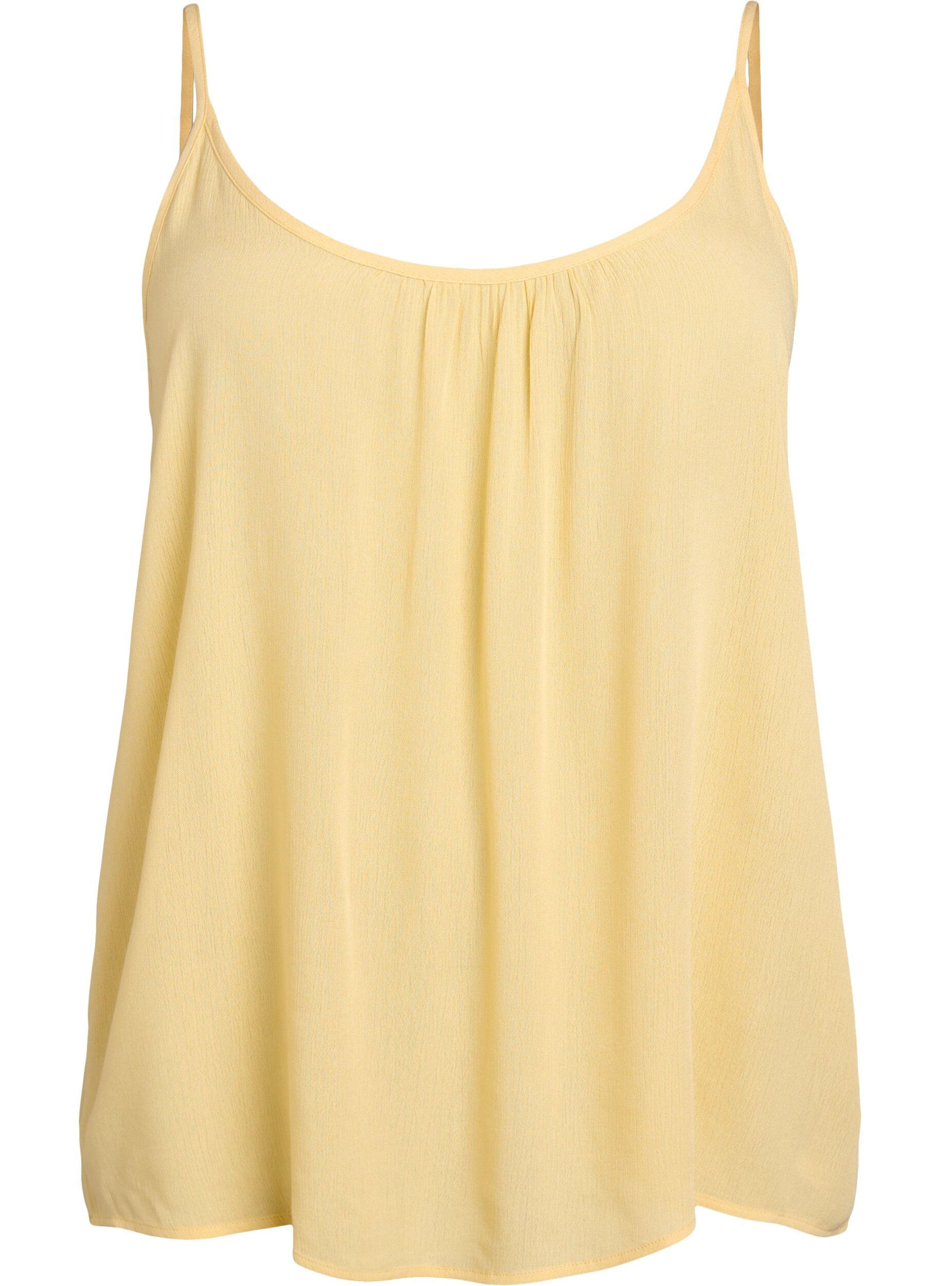ZizzifashionStrap top in viscose, Yellow, Packshot image number 0