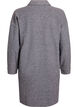 Knee-length jersey dress with a V-neck and collar, Dark Grey, Packshot image number 1