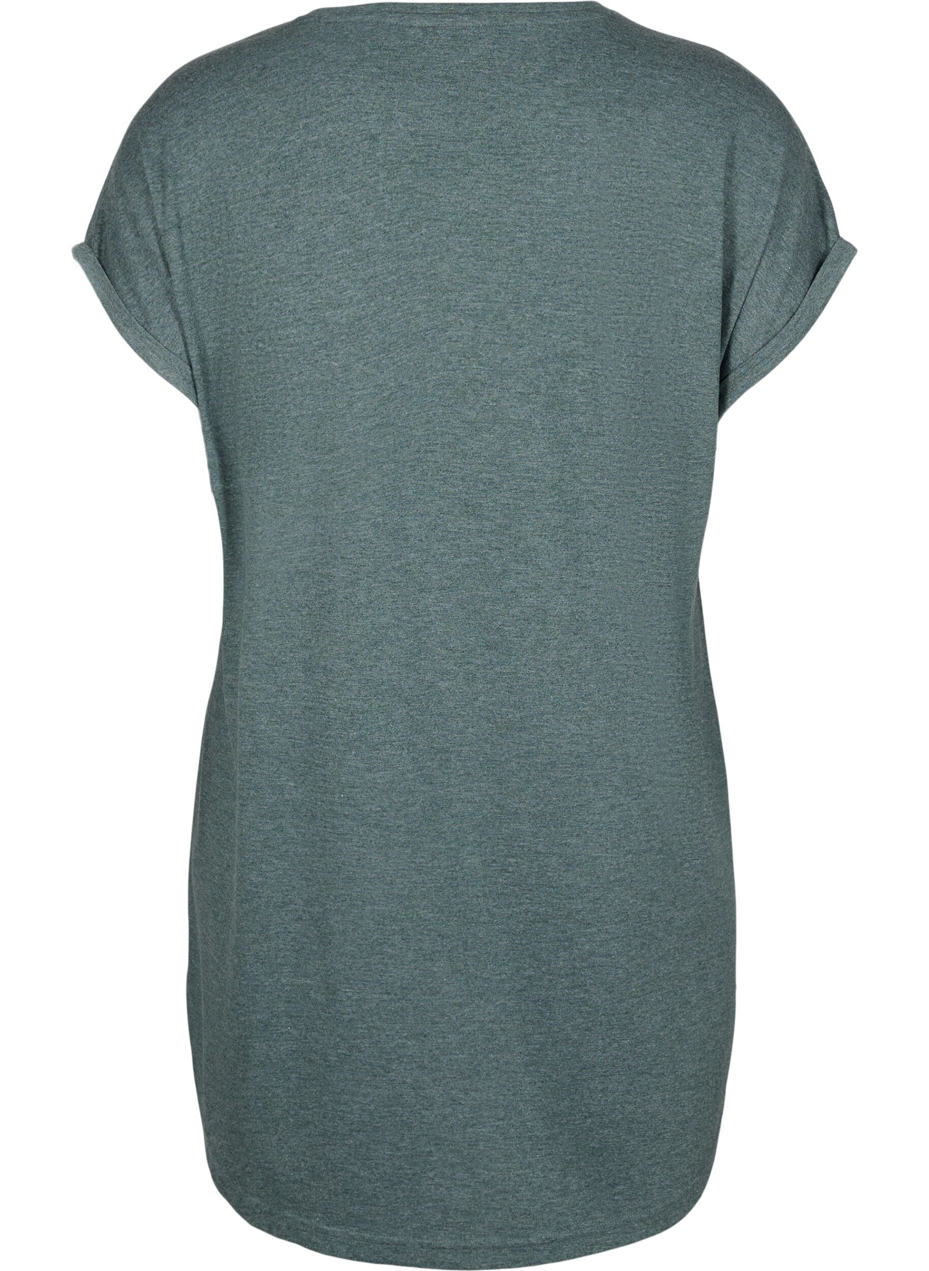 Zizzifashion Short sleeve nightgown with text print, , Packshot image number 1