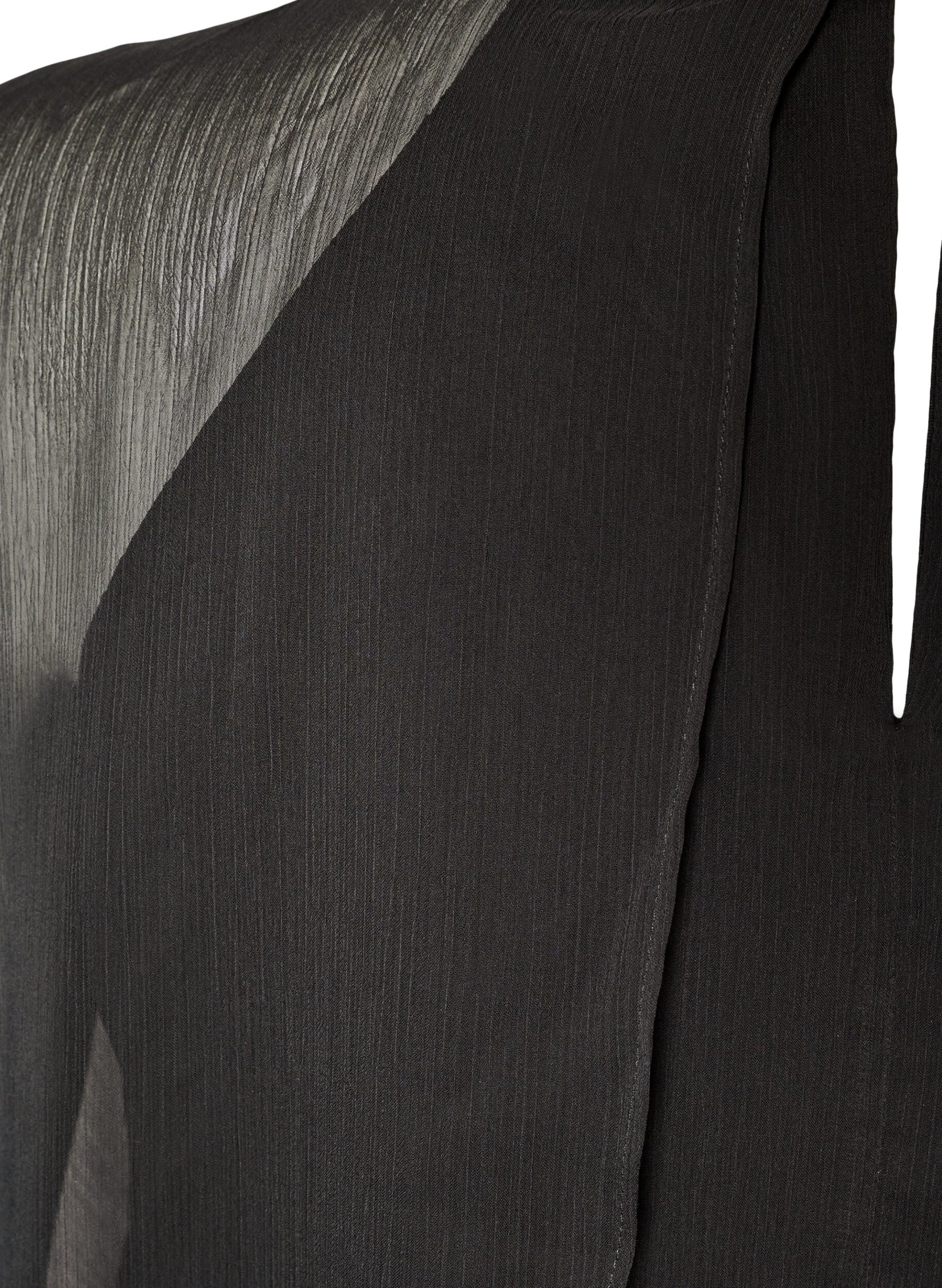 ZizzifashionKnee-length chiffon dress with sheer cape, Black, Packshot image number 3