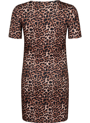 Close-fitting leopard print dress with a cut-out, Leopard AOP, Packshot image number 1