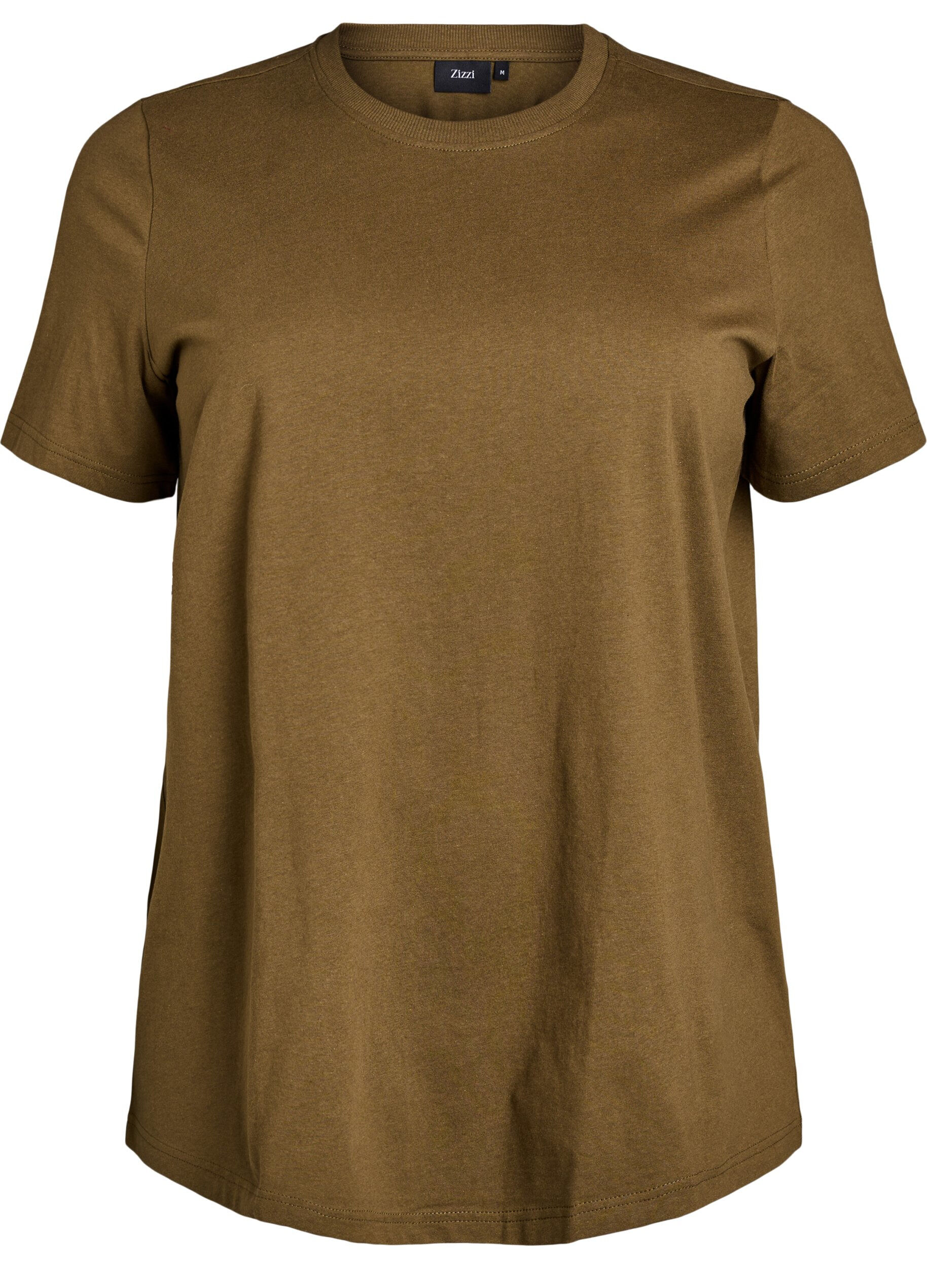 Basic cotton T-shirt with round neck