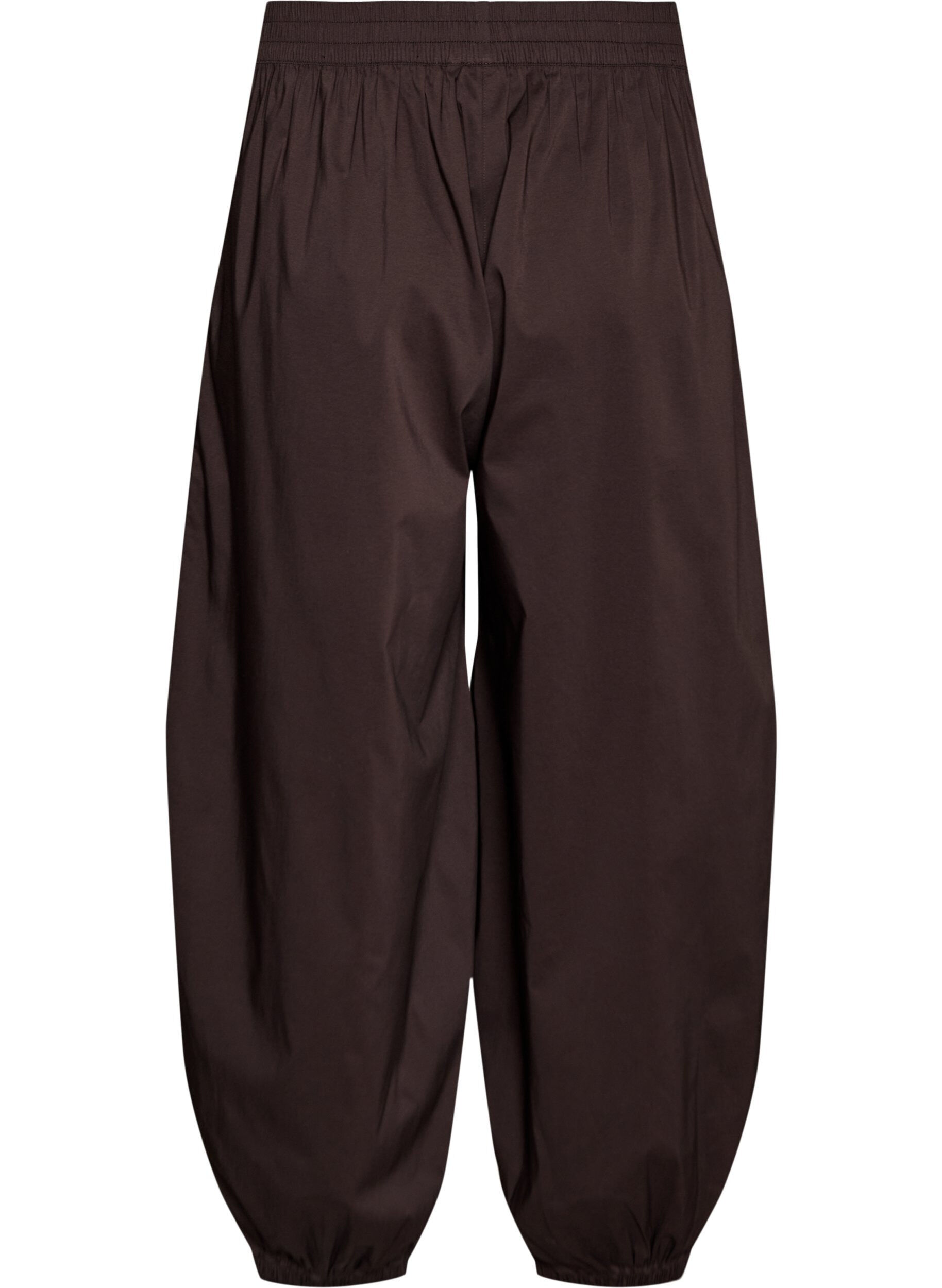 ZizzifashionBalloon trousers with pockets and an elasticated waistband, Brown, Packshot image number 1