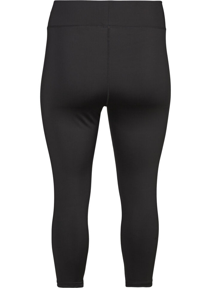 Close-fit workout capris, Black, Packshot image number 1