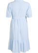 Striped midi dress in cotton with a tie-belt, White, Packshot image number 1