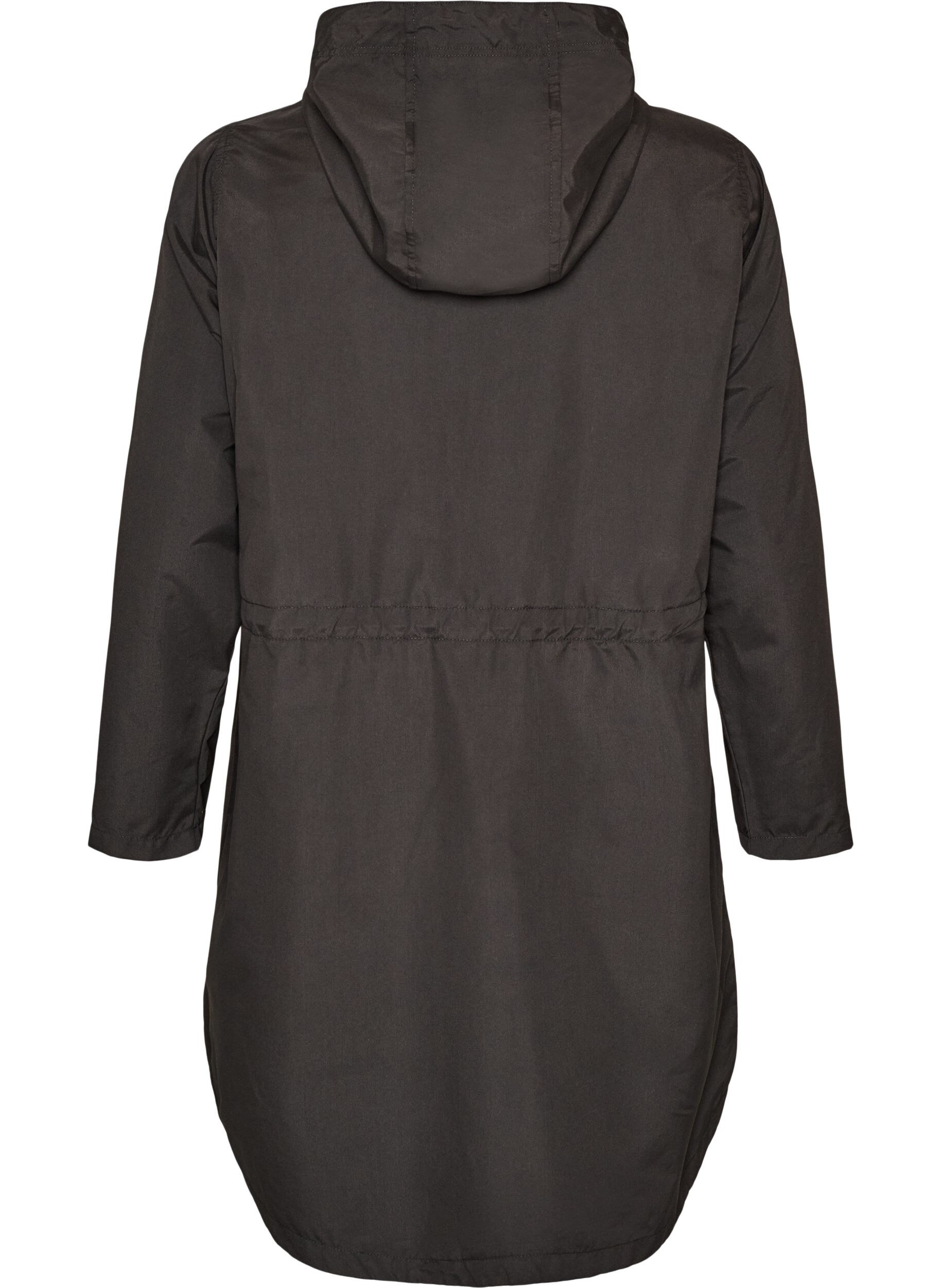 ZizzifashionLightweight parka with a hood, Black, Packshot image number 1