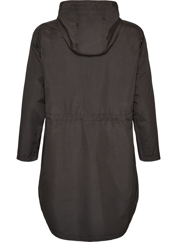 Lightweight parka with a hood, Black, Packshot image number 1