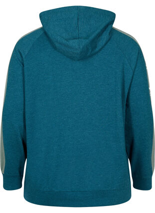 Hooded sweatshirt with zip, Deep Teal, Packshot image number 1
