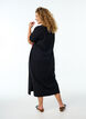 Midi T-shirt dress with a V-neck, Black, Model image number 2