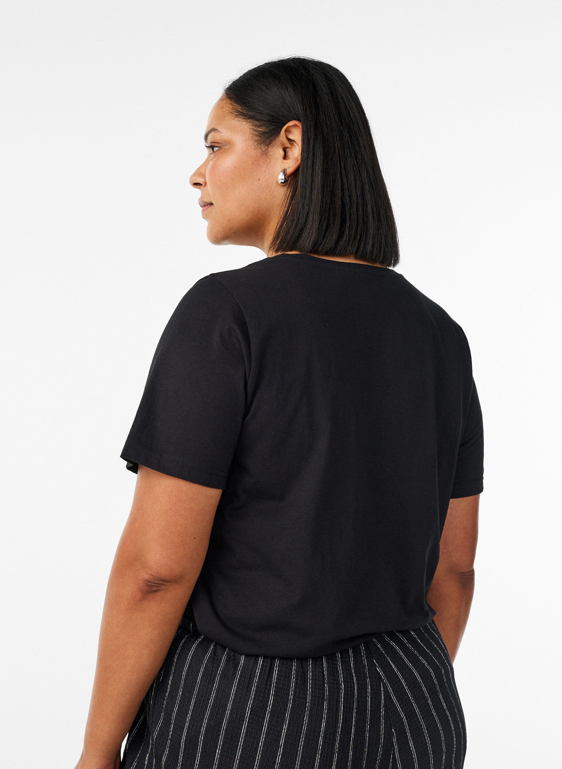 ZizzifashionT-shirt with motif, Black, Model image number 2