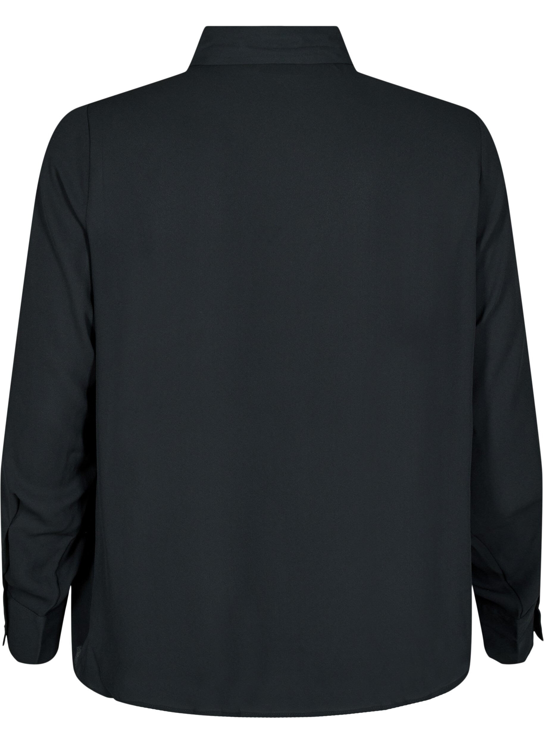 Zizzifashion Classic shirt with long sleeves, Black, Packshot image number 1