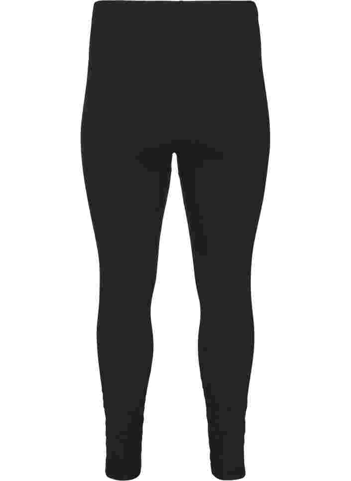Leggings in cotton with lining, Black, Packshot image number 1