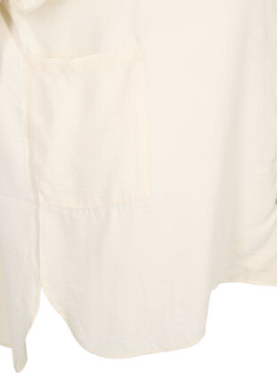Loose viscose tunic with 2/4-length sleeves, Birch, Packshot image number 3