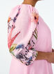 Midi dress with an empire line and floral print, Pink, Model image number 3