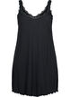 Nightgown with lace hem, Black, Packshot image number 0