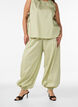 High-waisted balloon trousers with an elasticated waistband, Green, Model image number 2