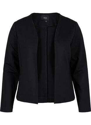 Short blazer without fastening, Black, Packshot image number 0