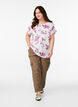 T-shirt with floral print, Pink, Model image number 1