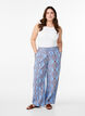Loose trousers in cotton muslin with polka dots, Light Blue, Model image number 0
