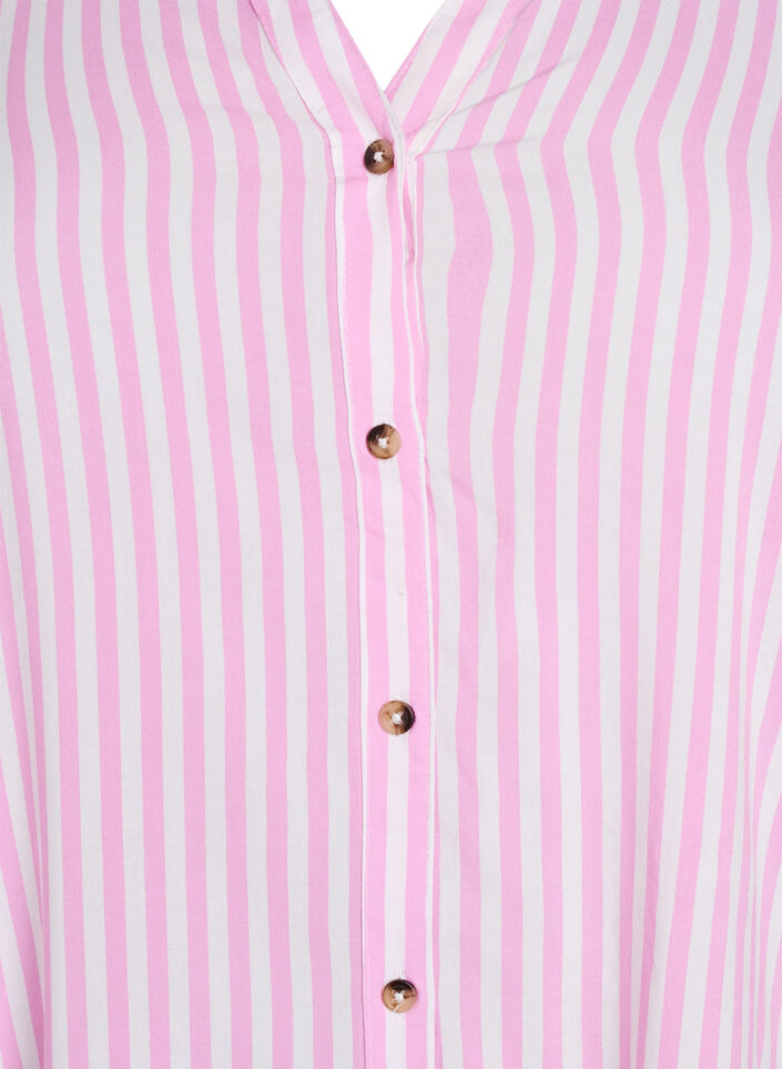 FLASH - Striped shirt with rolled-up sleeves, Pink, Packshot image number 2