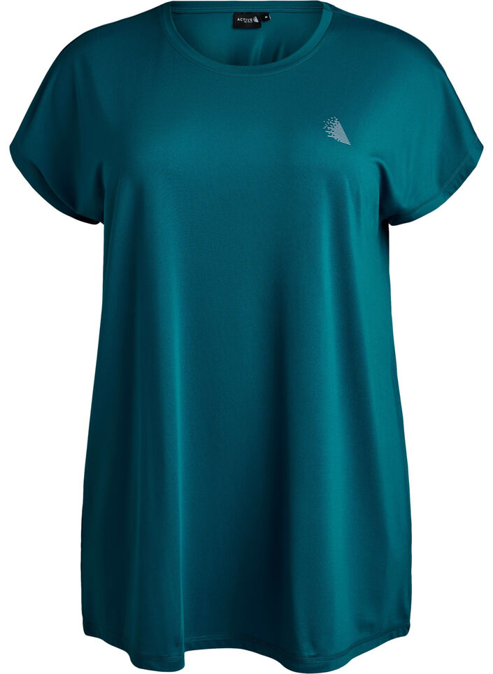 Long training t-shirt, Green, Packshot image number 0