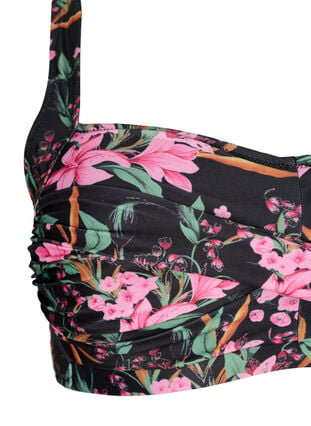 Printed bikini top, Palm Leaf AOP, Packshot image number 2