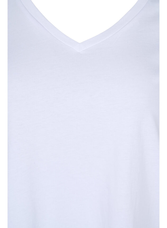 2-pack basic cotton t-shirt, Navy B/B White, Packshot image number 3