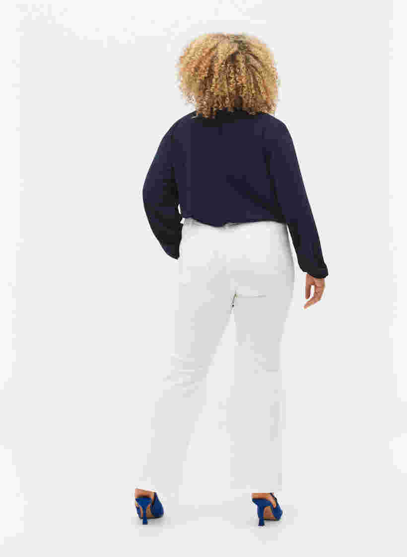 High-waisted Ellen bootcut jeans, White, Model image number 1