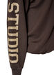 Sporty bomber cardigan with zip and high collar, Brown, Packshot image number 3