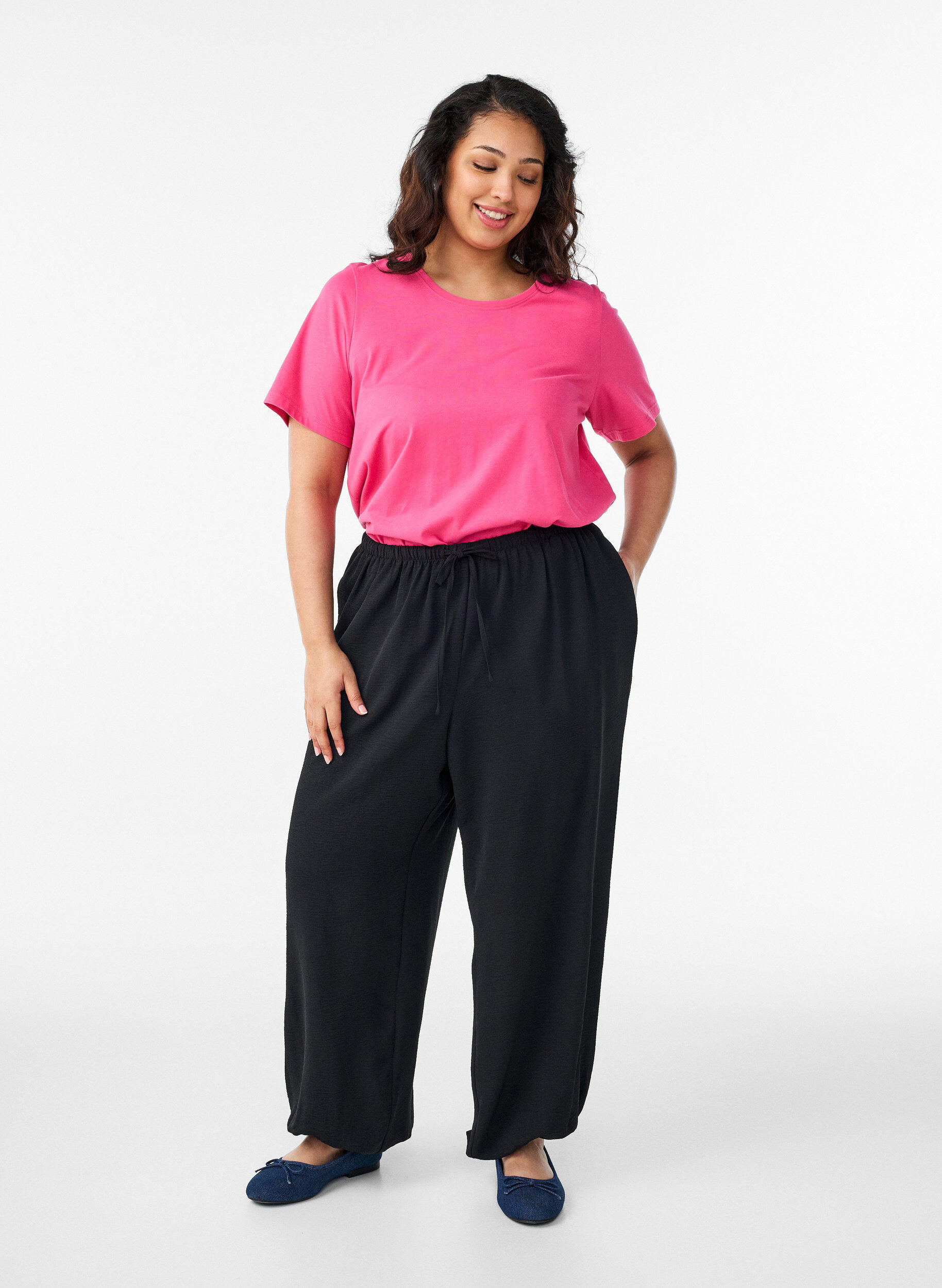 ZizzifashionT-shirt with motif, Pink, Model image number 1