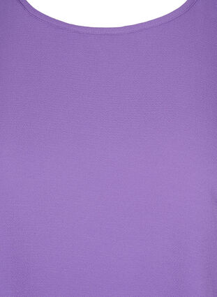Blouse with short sleeves and a round neckline, Deep Lavender, Packshot image number 2