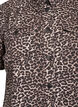 Denim shirt dress with leopard print, Brown, Packshot image number 2