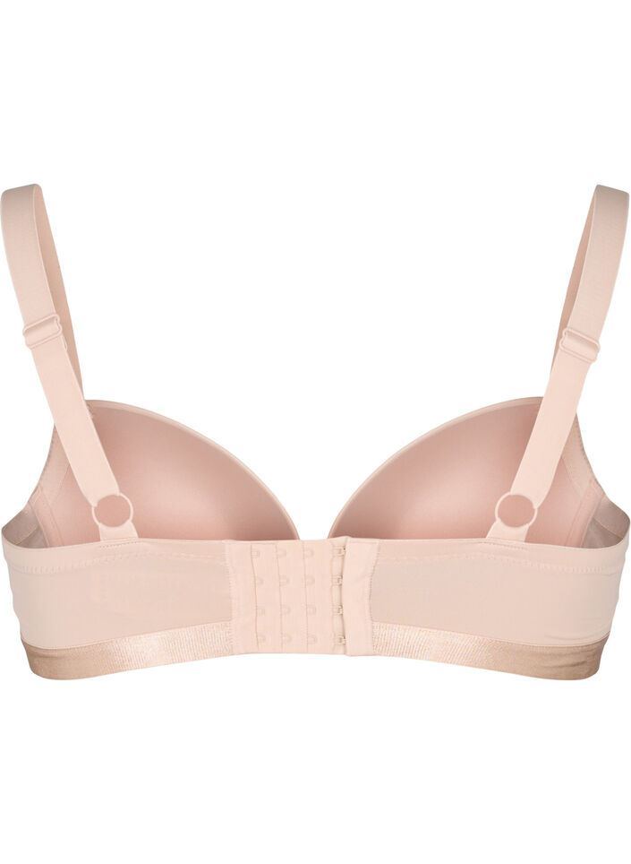 Moulded bra with mesh, Beige, Packshot image number 1