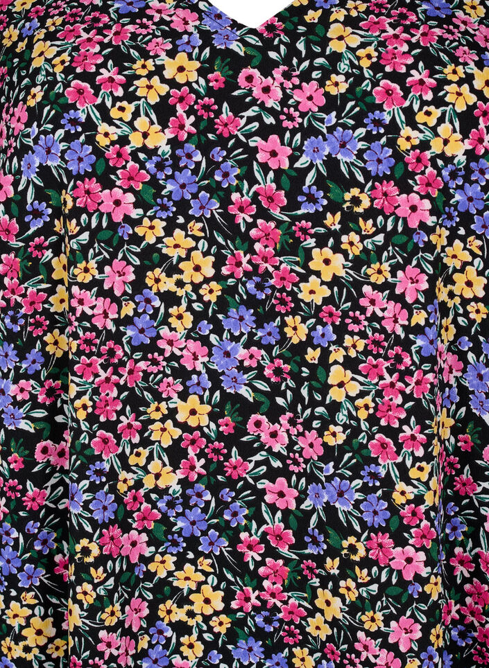 FLASH - V-neck dress with floral print, Multi Flower, Packshot image number 2
