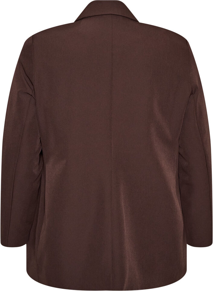 Classic blazer with button fastening, Brown, Packshot image number 1
