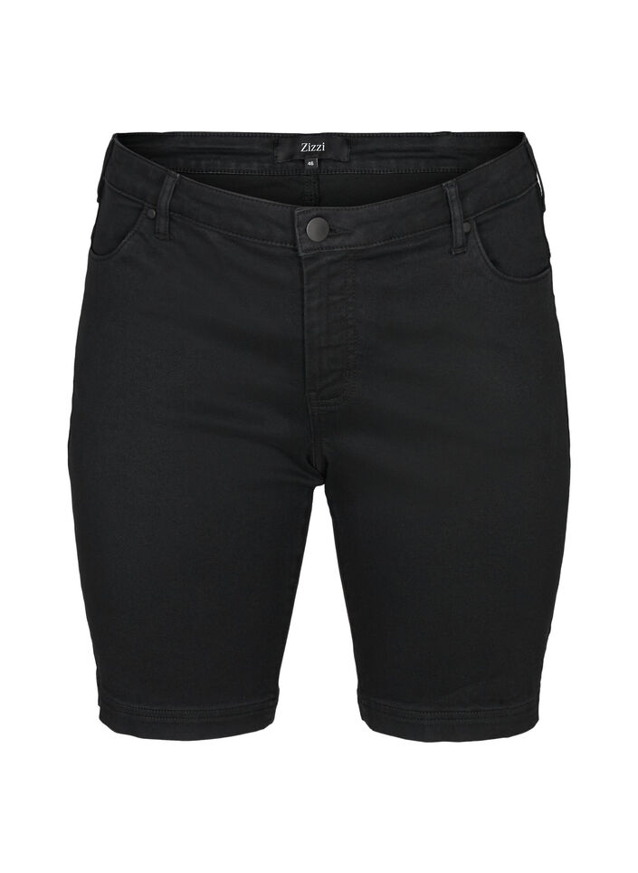 Slim fit Emily short with a regular waist, Black, Packshot image number 0