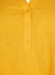 Cotton shirt blouse with v-neck, Golden Yellow, Packshot image number 2