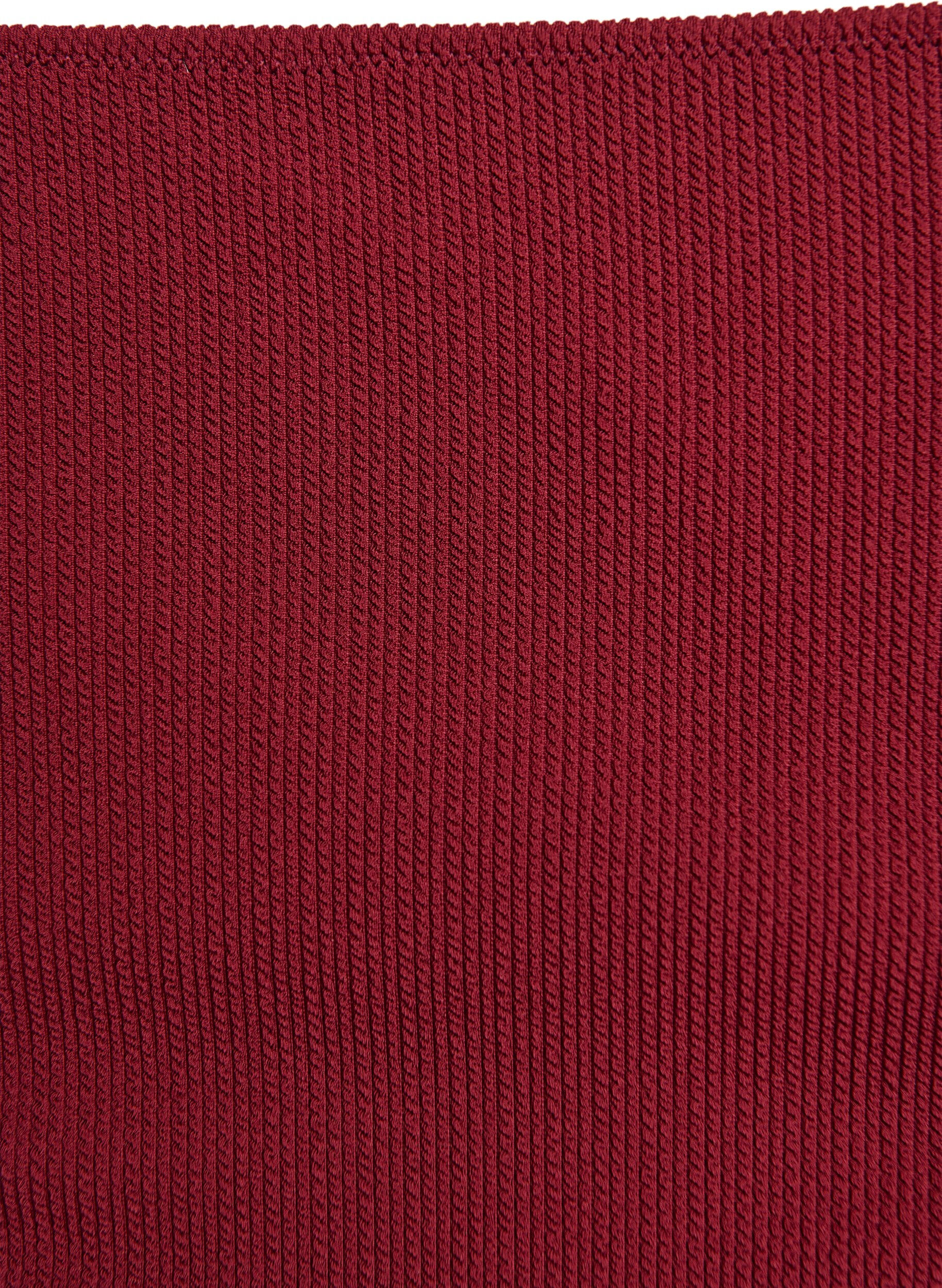 ZizzifashionHigh-waisted bikini bottoms with texture, Red, Packshot image number 2