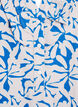 3/4 sleeve cotton blouse with flowers, Blue, Packshot image number 2