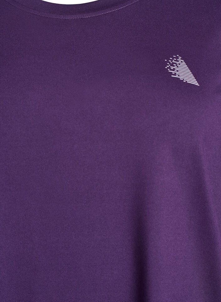 Workout top with 3/4 sleeves, Purple, Packshot image number 2