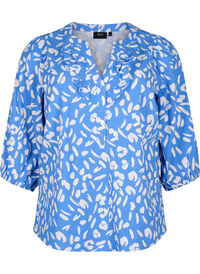 3/4 sleeve cotton Blouse with print