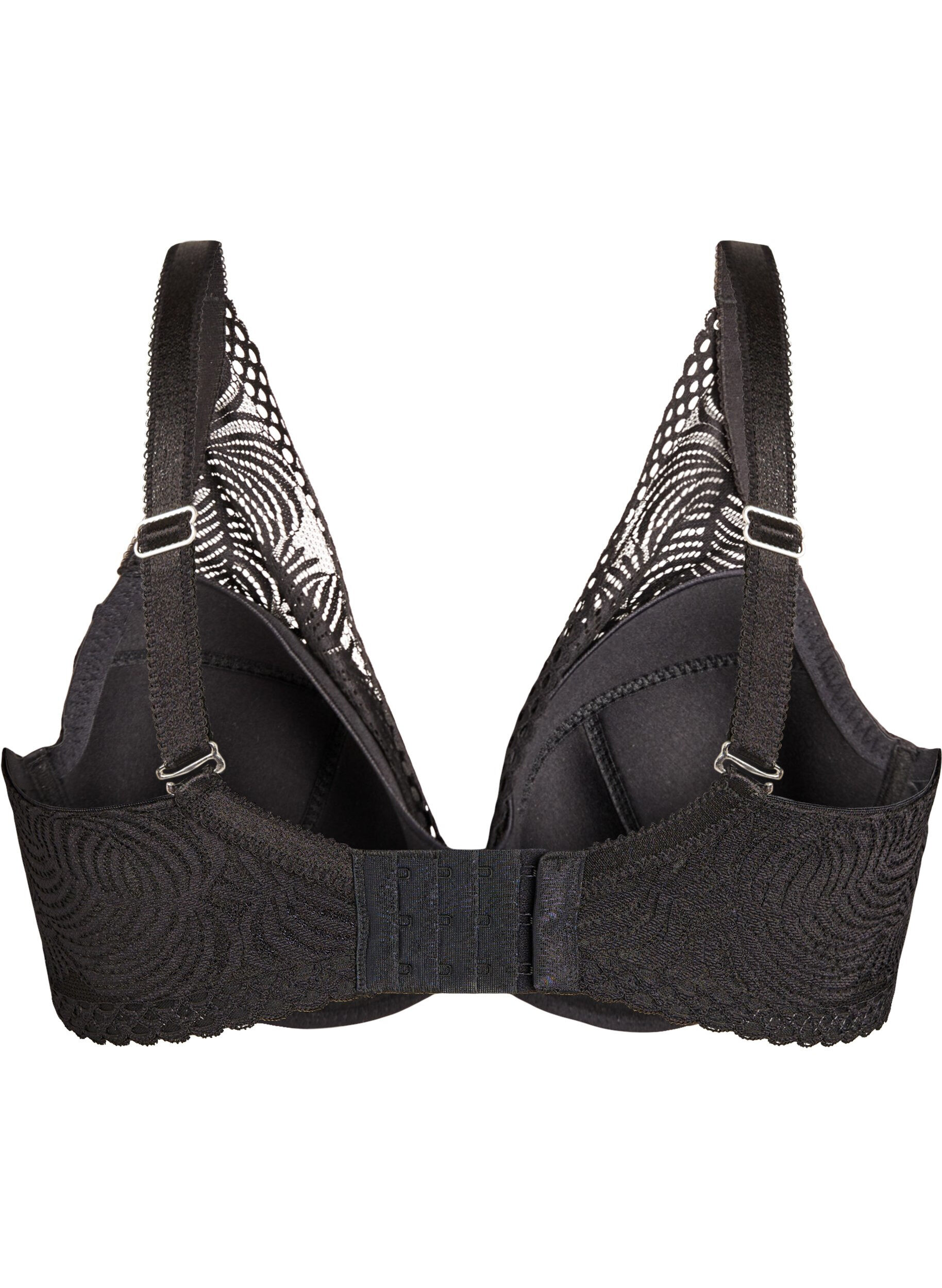 ZizzifashionLace bra with padded cups, Black, Packshot image number 1