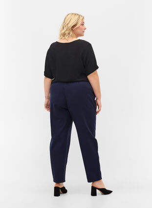 Trousers with pockets and elasticated waist, Night Sky, Model image number 1