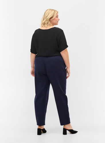 Trousers with pockets and elasticated waist, Night Sky, Model image number 1