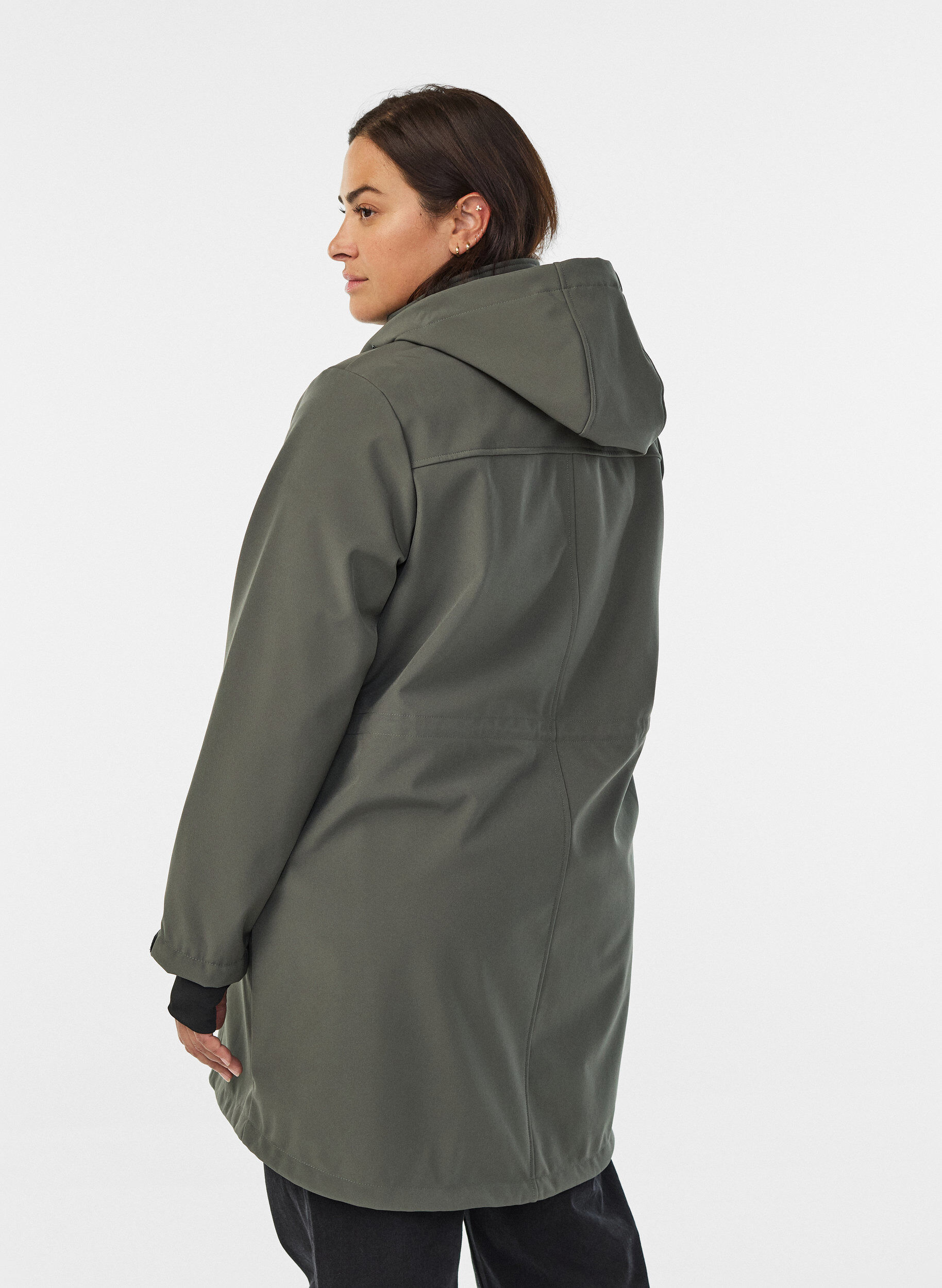 Zizzifashion Softshell jacket with detachable hood, Dark Grey, Model image number 2