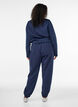 High-waisted sweatpants with drawstring, Blue, Model image number 1