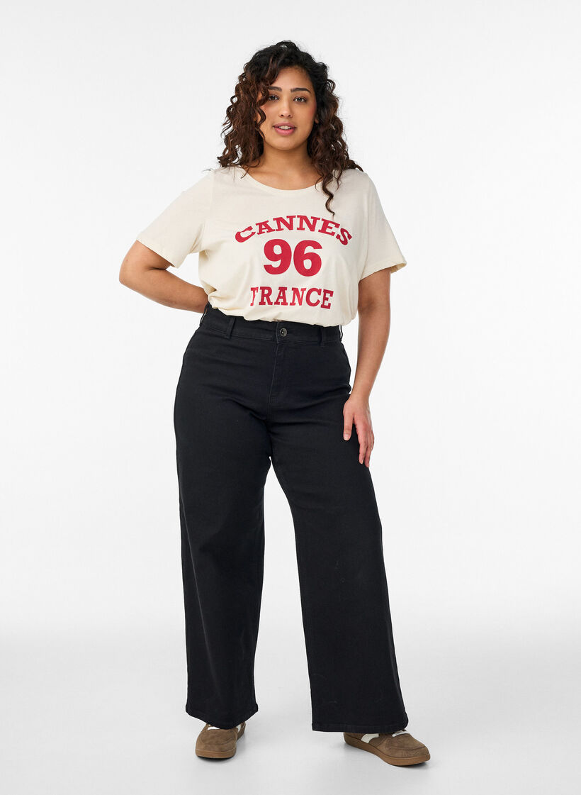 T-shirt with motif, Vanilla, Model image number 1