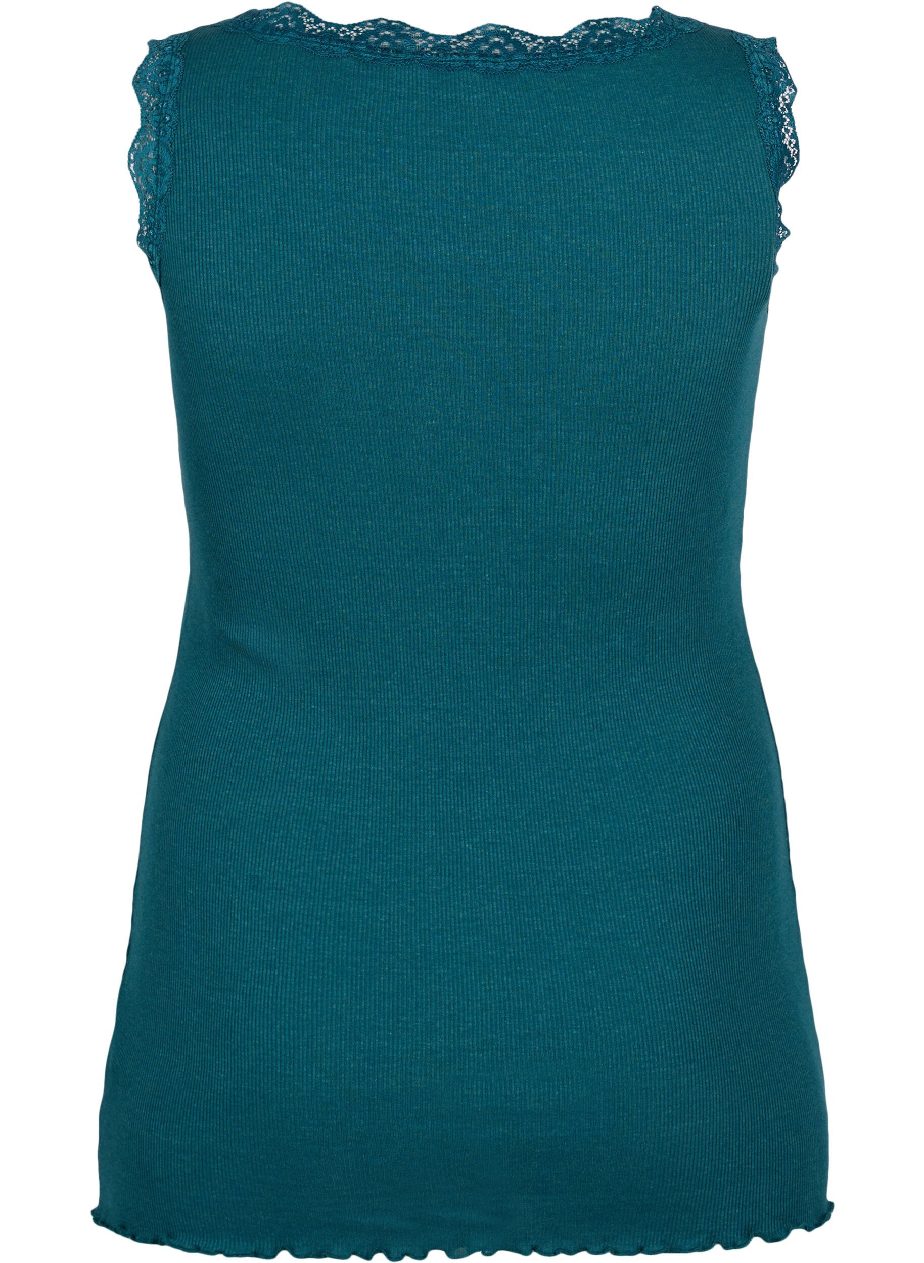 ZizzifashionTop with lace trim, Green, Packshot image number 1